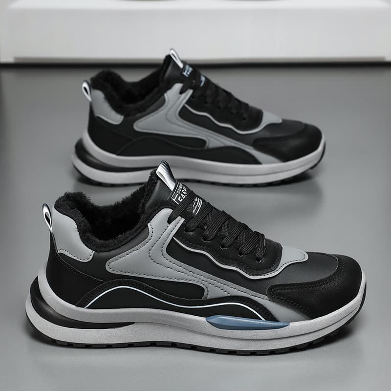 Agan Men's Shoes 2025 New Winter Fleece-Lined Warm Cotton Shoes, Casual Sports Shoes, Versatile Running Shoes for Men