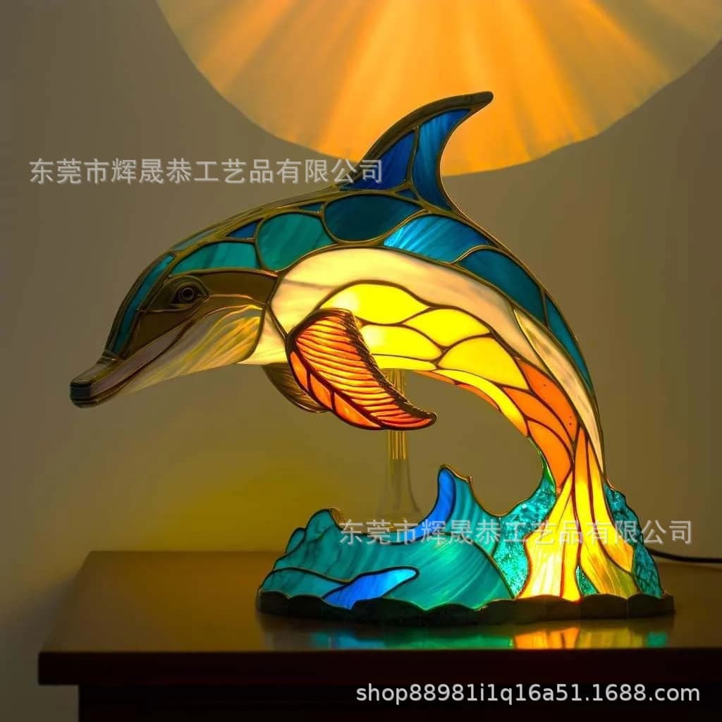 Cross-Border New Magical Animal LED Bull Head Lamp Resin Statue Creative USB Plug Switch Light Ornament