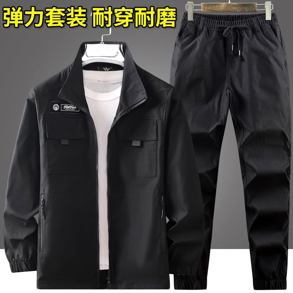 Spring and Autumn Workwear Outdoor Elastic Suit Men's Wear-resistant Camouflage Suit Stain-resistant Workwear Tear-resistant Workwear