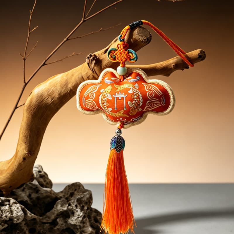 Factory Custom Cultural Creative Scholar Sachet Chinese Style Car Pendant Dragon Boat Festival Embroidery Sachet Wardrobe Fragrance Deodorant Aromatherapy