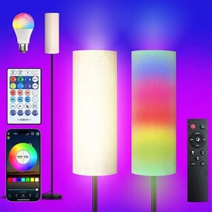 Cross-Border LED Floor Lamp, High-End Living Room Bedroom Floor Standing Desk Lamp, Vintage Corner RGB Floor Ambiance Light