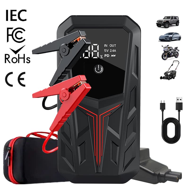 Car emergency starting power supply 12V portable lithium battery with power bank multi-functional car power supply