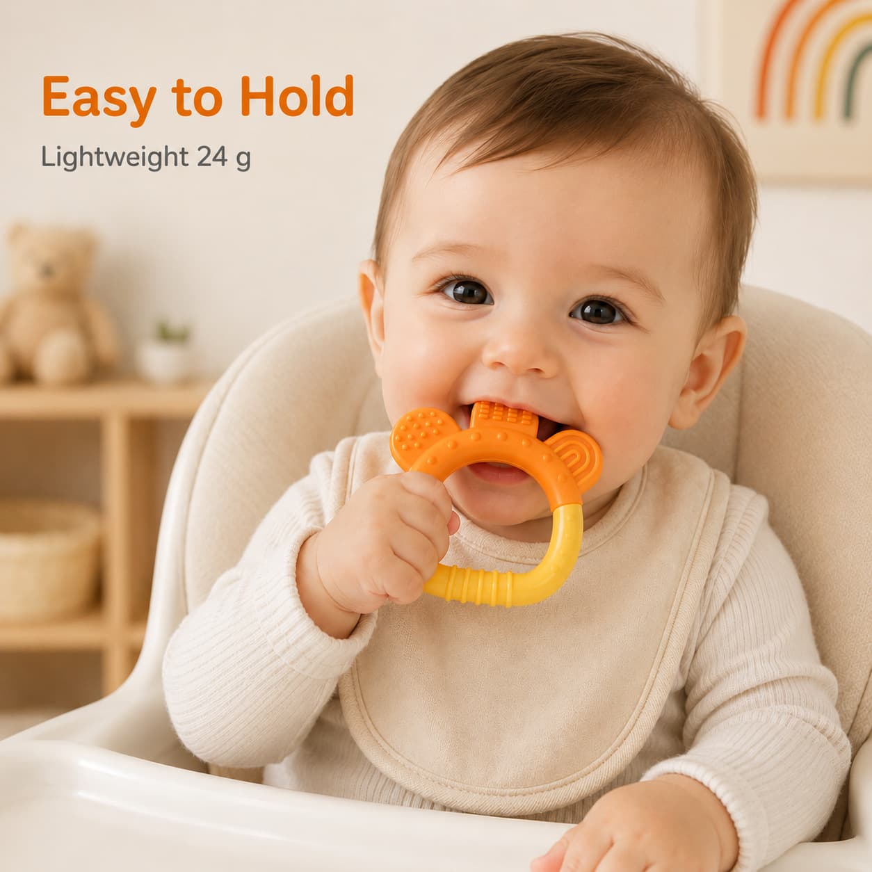 Baby Wrist Teether with Storage Case Silicone Teething Toy