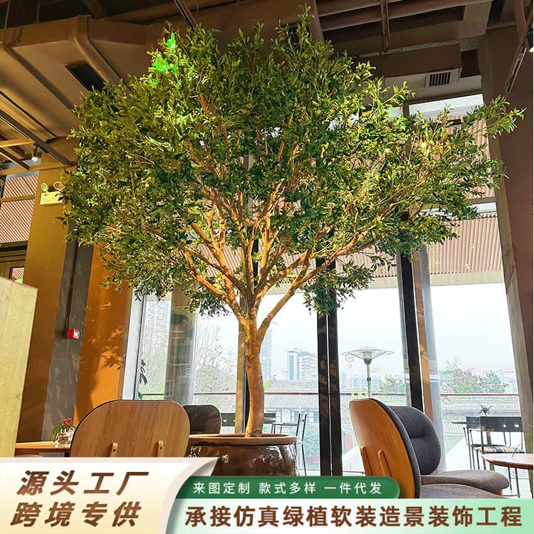 Artificial Olive Tree Large Simulation Greenery Indoor Outdoor Landscape Decoration Window Display Soft Decor Artificial Olive Tree