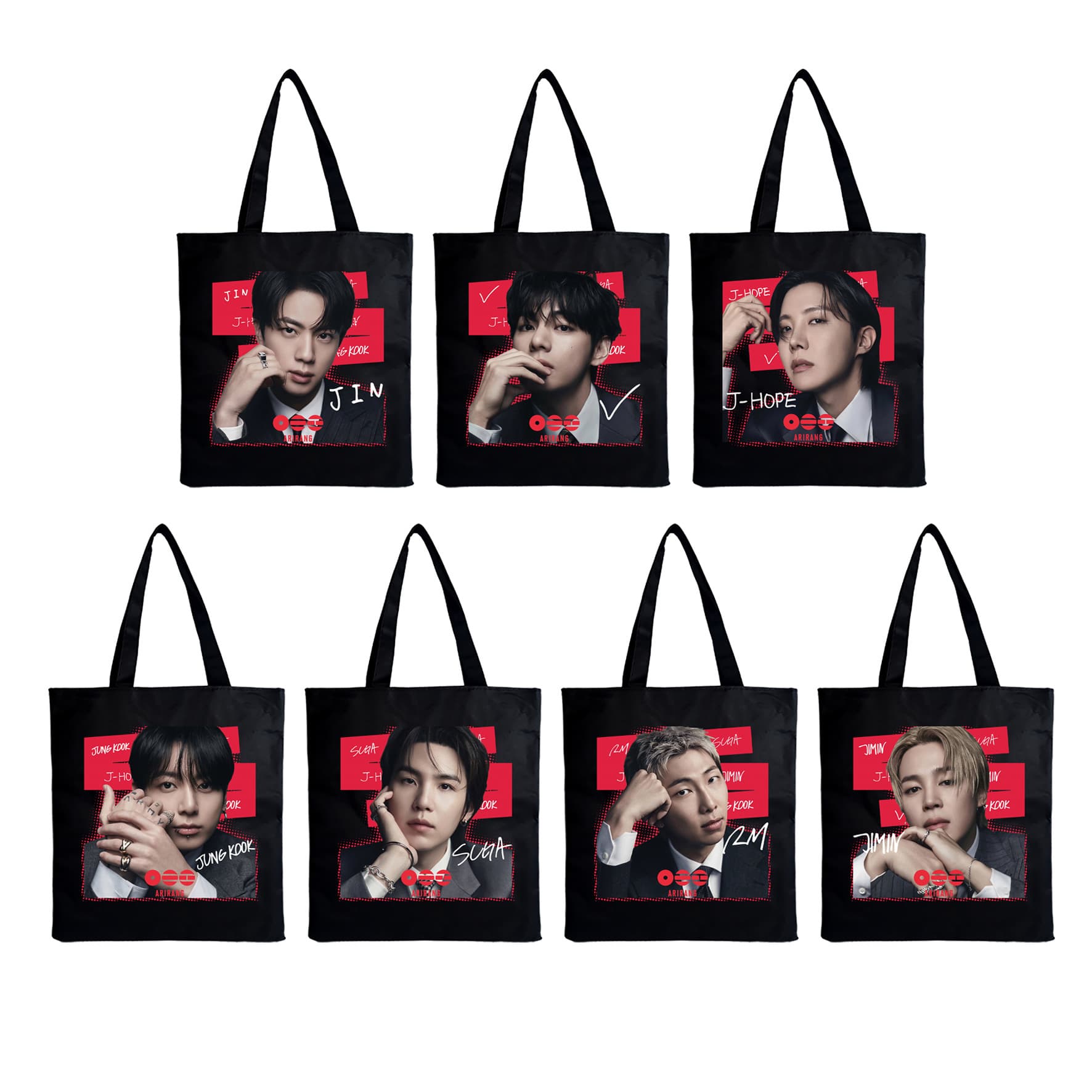 Bulletproof Boy peripheral Oxford men's and women's shoulder bag JIN JIMIN RM V best-selling shoulder portable shopping bag