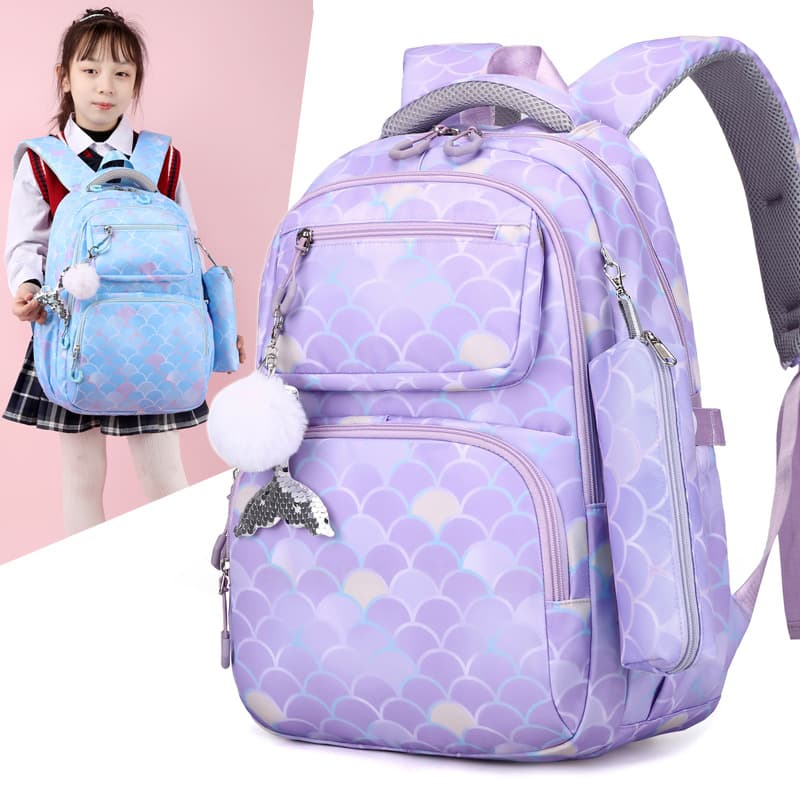 Amazon Print Primary School Student Backpack Kids Double Shoulder Bag Lightweight Waterproof Girls 3-Piece Set Backpack Wholesale