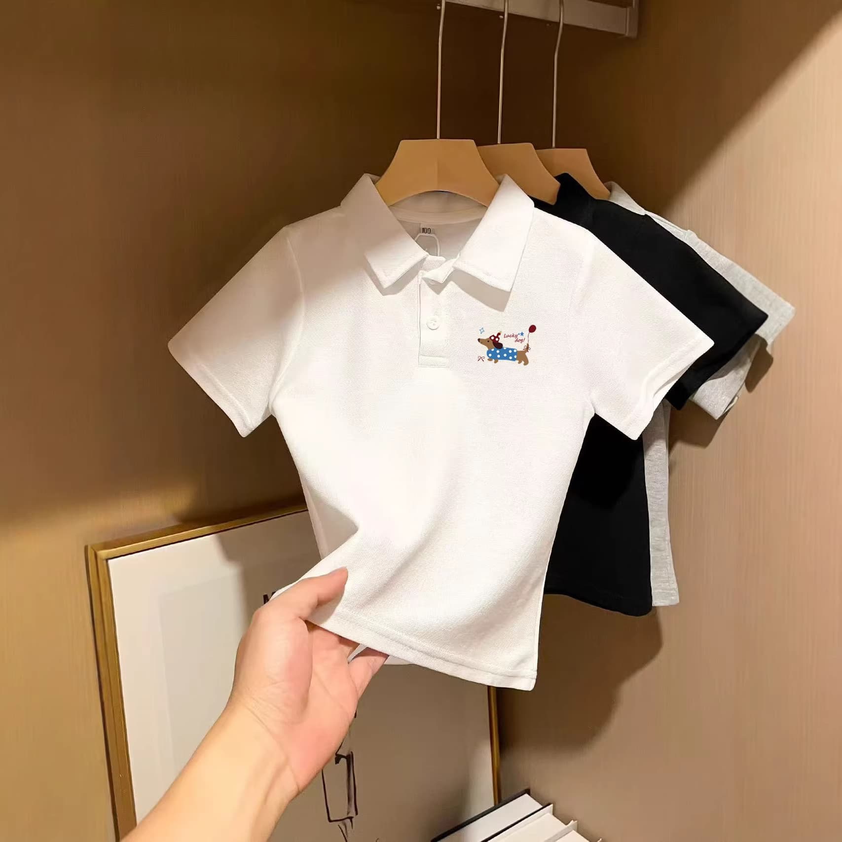 2026 New Summer Children's Cotton Short Sleeve T-Shirt Boys' Polo Shirt Girls' Round Neck Tee