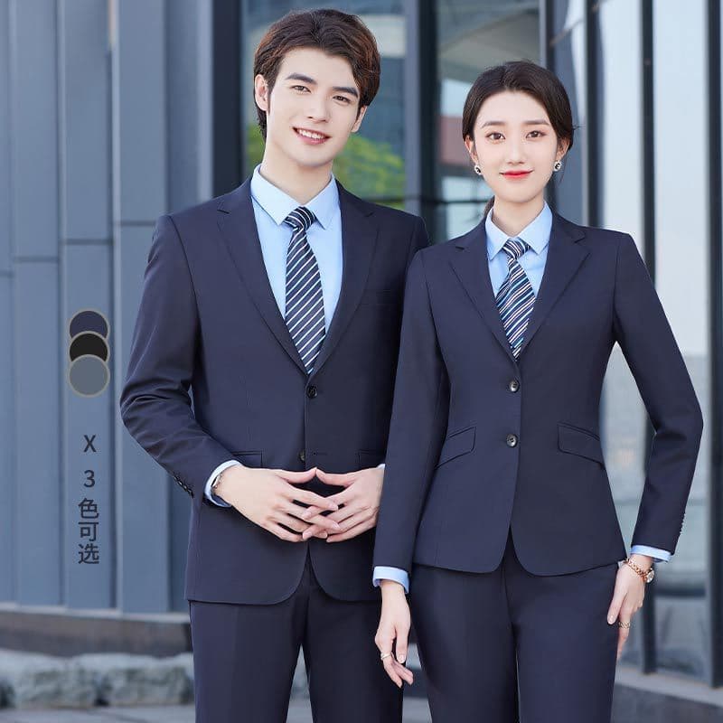 2023 Early Autumn New Men's and Women's Same Style Business Wear Formal Suit Winter Tooling Bank White Collar ol Suit