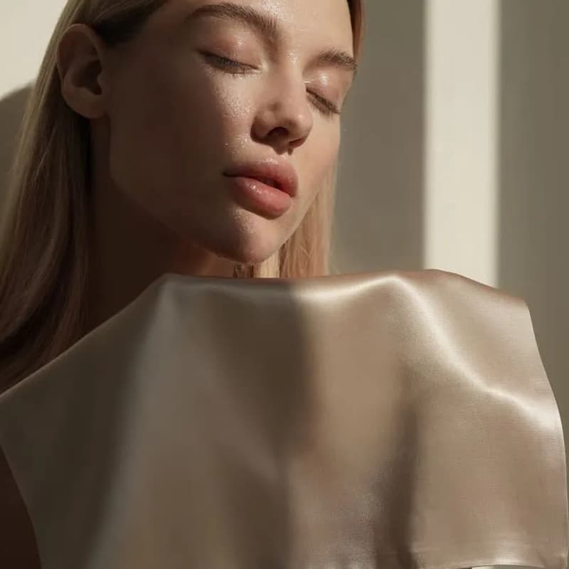 Mulberry Silk Towel, Double-Layer Silk Fabric for Sensitive Skin, Face Towel for Hair Care