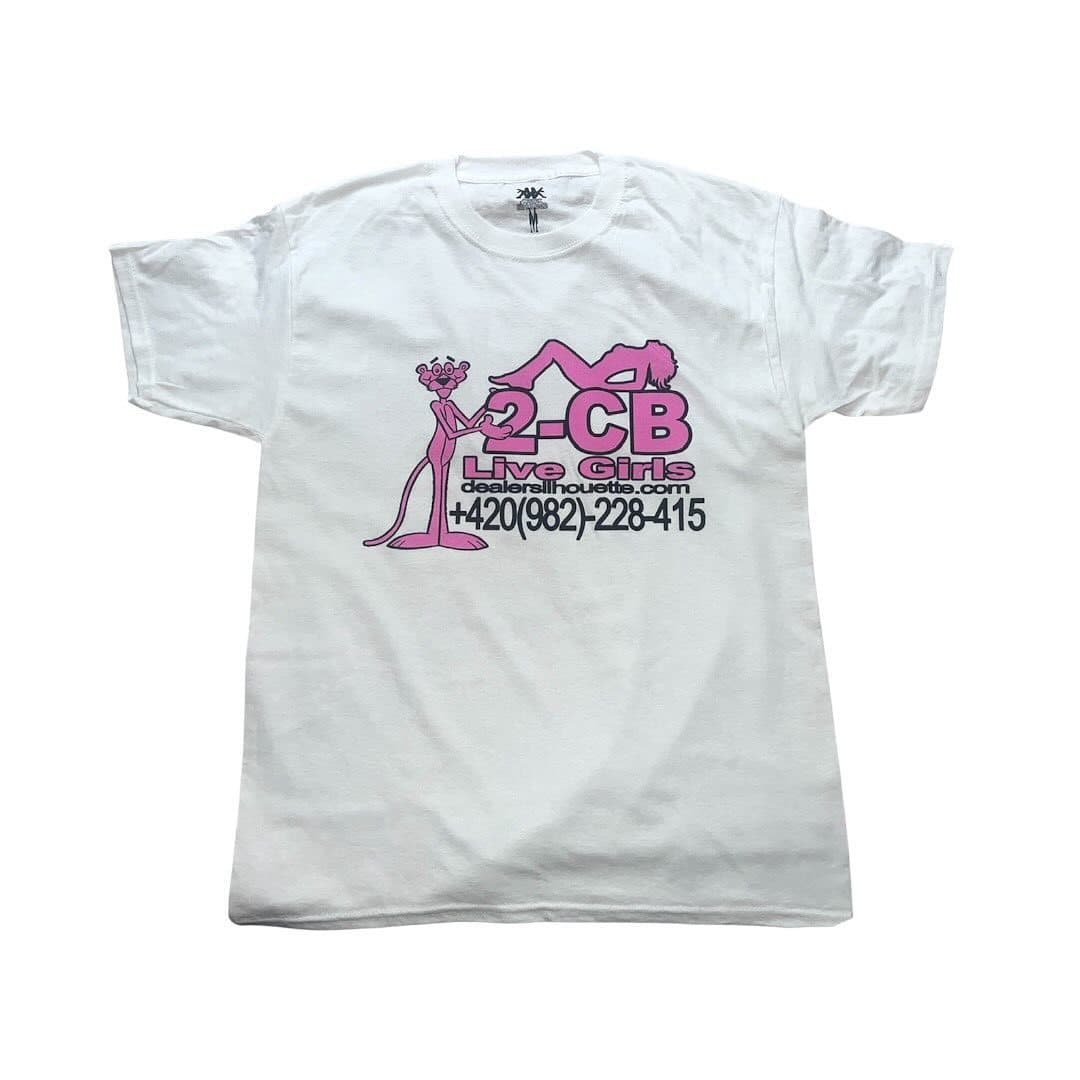 2-CB Leopard Print Crew Tees Pink Panther Print Round Neck T-Shirt Y2K