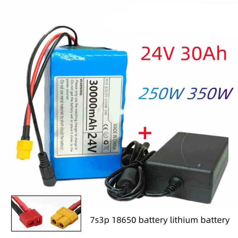 Exclusively for foreign trade 7S3P 18650 lithium battery pack 24V 30Ah battery with BMS protection charger