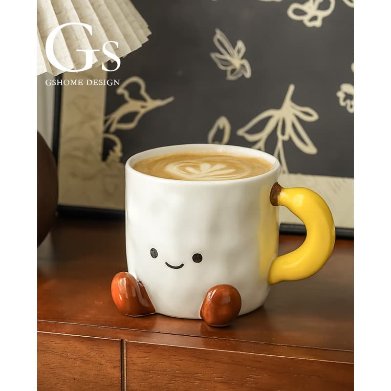 Cartoon Kids High-Appearance Ceramic Mug Cute Minimalist Coffee Mug Gift Souvenir Creative Ceramic Cup