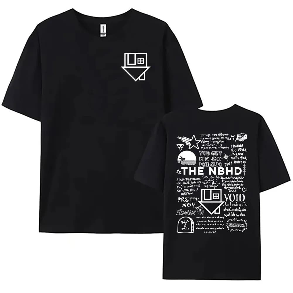 Neighborhood NBHD Band Print T-Shirt Cotton High Quality Women Men T-Shirt Ropa Mujer Casual Short Sleeve Tee