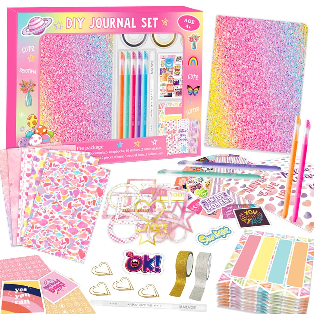 Amazon's new hot stamping DIY diary set for girls aged 4 and above scrapbook children's gift cross-border handbook