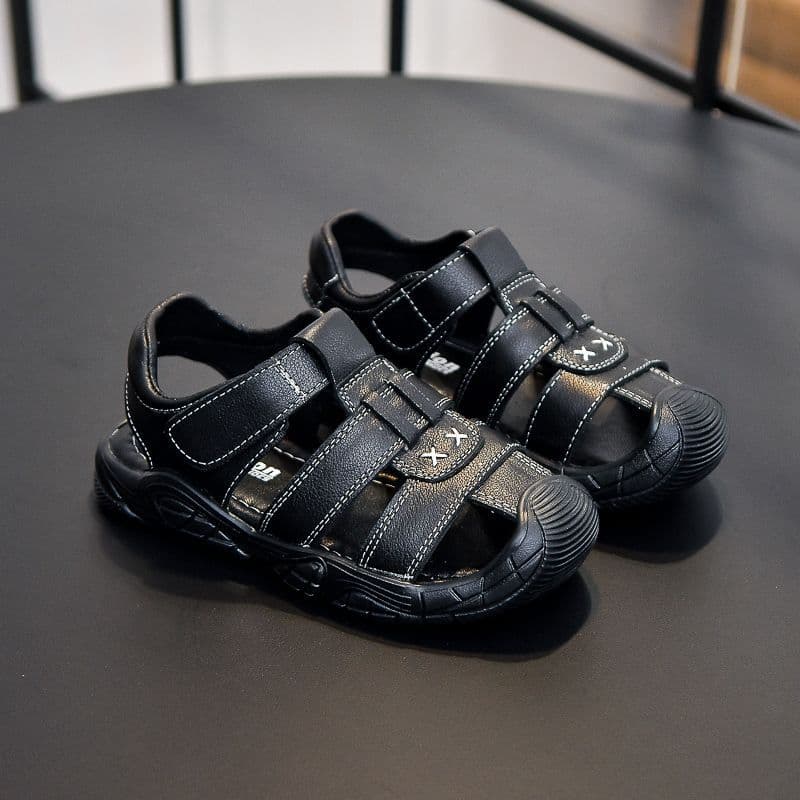 Genuine Leather Boys' Sandals 2026, Toddler & Big Boy Soft Sole Beach Shoes, Lightweight & Breathable Summer Style
