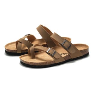RUIZU 2026 Autumn/Winter New Women's Cork Sandals Men's Casual Sandals Couple Beach Shoes Water Cork Outdoor