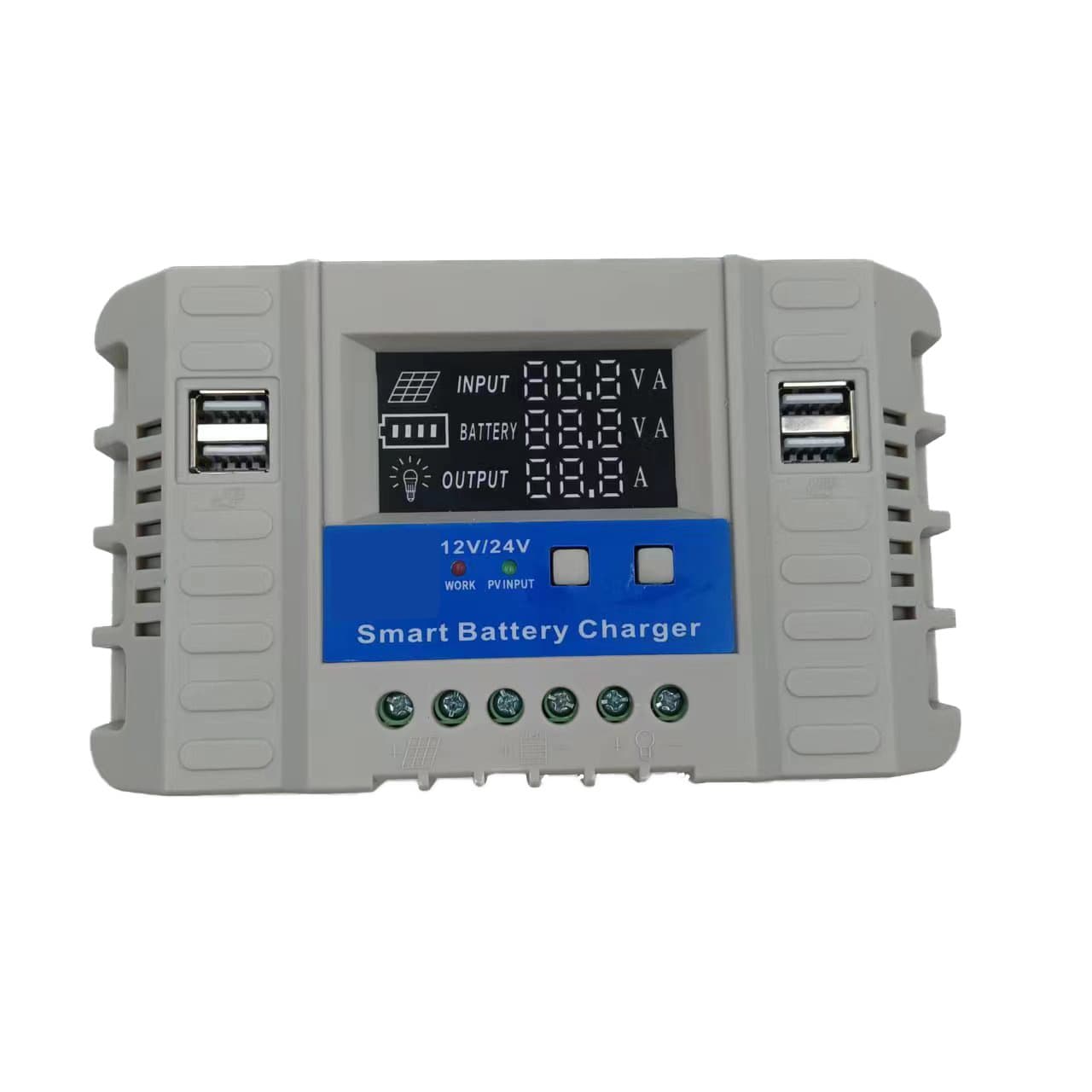 No-Setup Colorful Light 12V 24V 30A 60A Solar Controller Photovoltaic Solar Charge Controller
