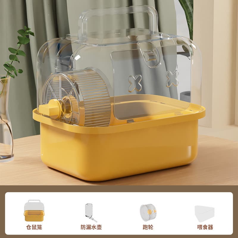 Syrian Hamster Luxury Villa Acrylic Transparent Cage Portable Travel Cage