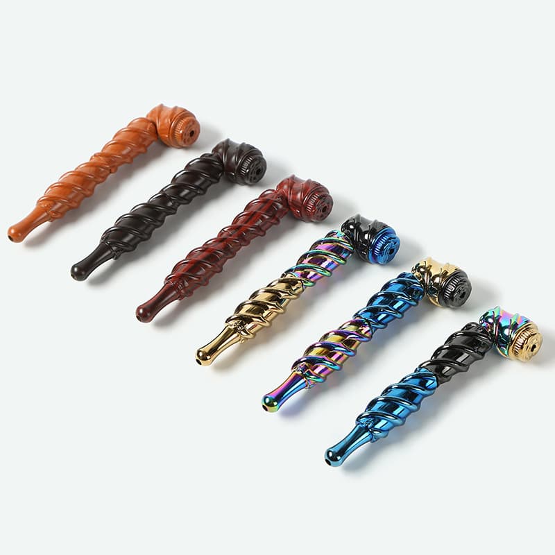 Wholesale Pipe Portable Detachable Washable Filter Straight Smoking Gun Small Mouthpiece Metal Pipe Smoking Tool Factory Custom