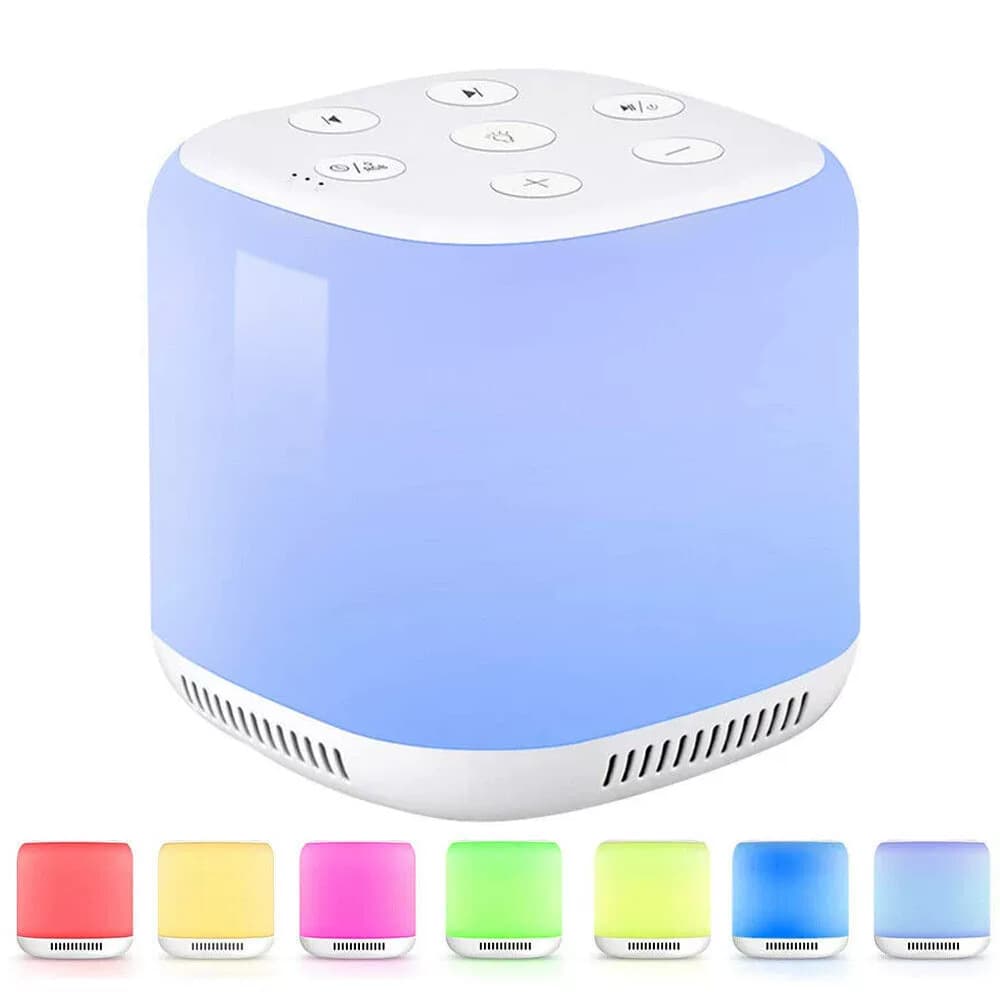 White Noise Sleep Aid for Babies, Sleep-inducing Device with Multicolor Night Light Speaker, Cross-border Home Use