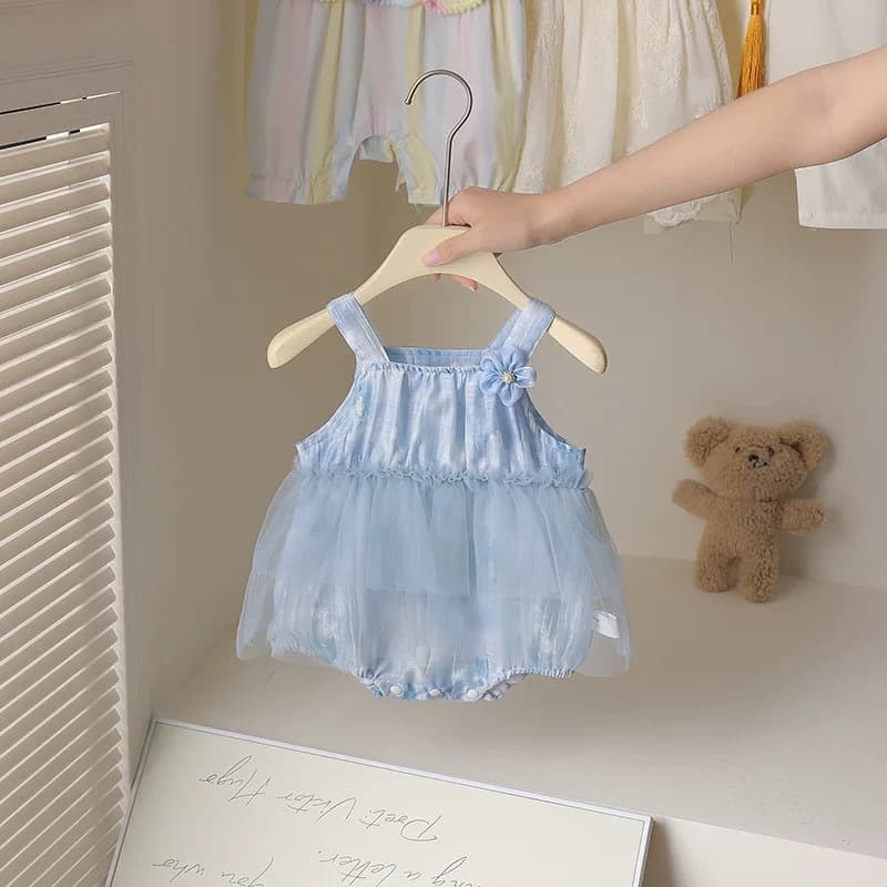 Infants and young children's new summer baby girl's sleeveless skirt baby's summer suspender skirt