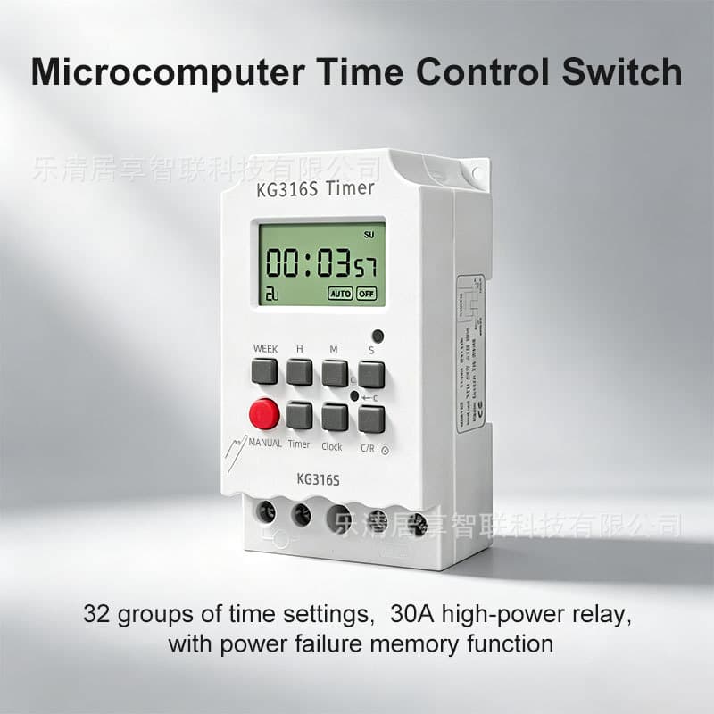 Cross-border model KG316S time control switch controls 32 groups per second and 28 groups of switches microcomputer second control time switch