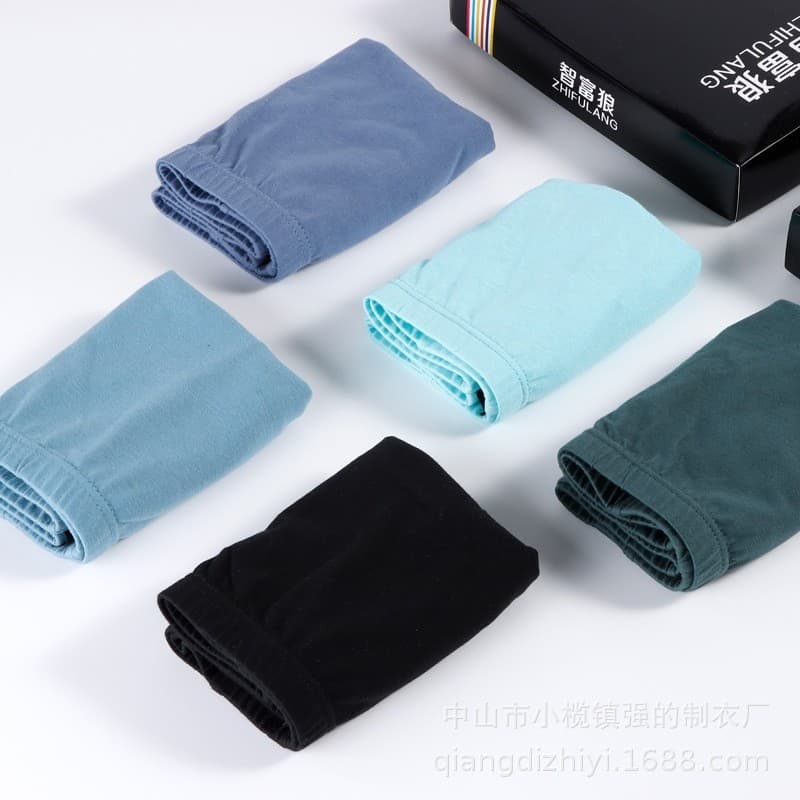 Men's Cotton Briefs Solid Color Cotton Men's Underwear Wholesale Mid-Rise Plus Size Men's Briefs