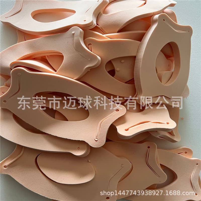 Cup-shaped mask non-latex lotus root skin heat-sealed rings, water-absorbent soft skin-friendly sponge pads for face masks
