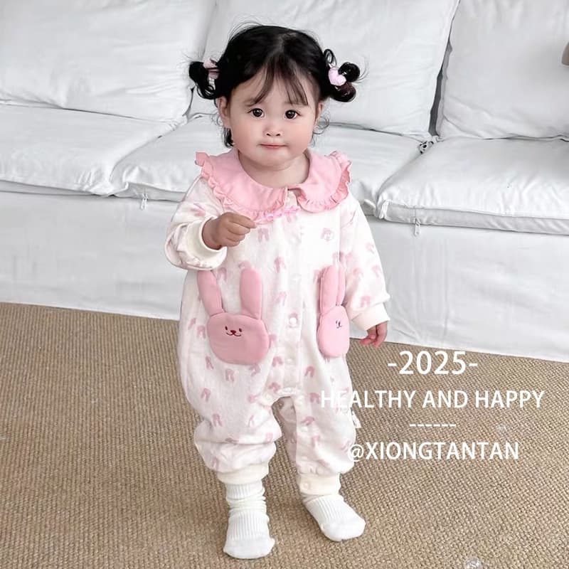 Baby Clothes Spring and Autumn Romper Super Cute Stylish Full Month 100 Days Girl Baby Autumn Small Month Old Outing Infant