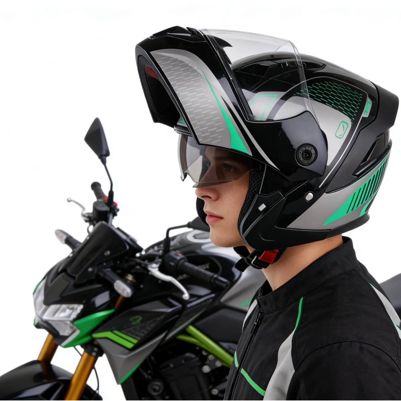 Hot Selling Flip-Up Helmet with 3C Certification, Dual Visors, Electric Bike and Motorcycle Helmet, Full Face Helmet