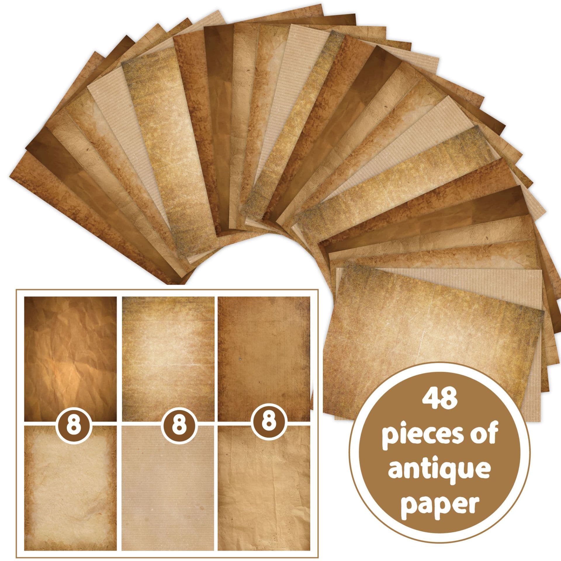 Amazon letter paper 48 sheets retro nostalgic a4 double-sided printing paper DIY handbook scrapbook decorative material paper