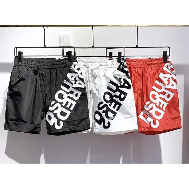 DSQ2 Men's Casual Swim Trunks 2-in-1 Beach Quick-Dry Shorts Summer New Street Sport Plus Size Shorts