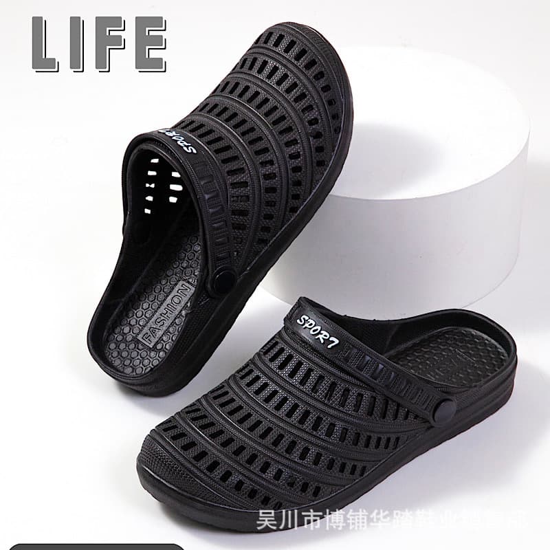 2025 Summer New Men's Clog Shoes Closed-Toe Breathable Anti-Slip Rafting Shoes Outdoor Nest-Style Sandals Direct Sales