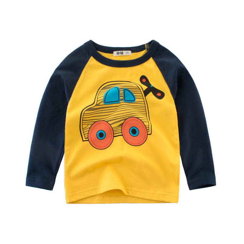 2024 Children's Autumn New Arrival Base Layer T-Shirt Korean Style Long Sleeve Boy T-Shirt Baby Boy Top