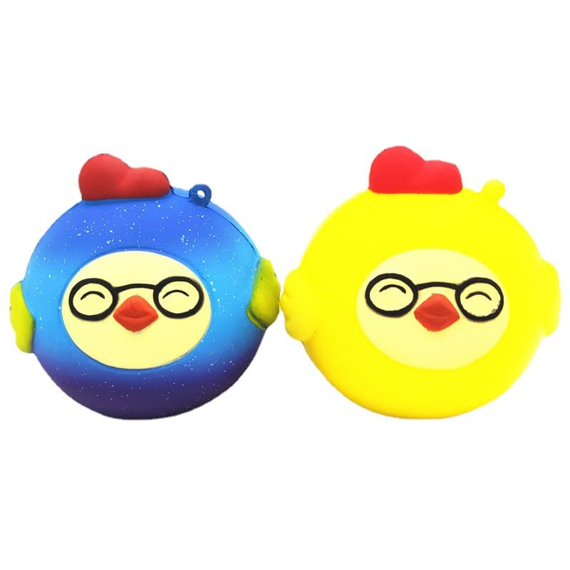 PU slow rebound bear chicken hand pinch decompression toy Squishy animal mobile phone key bag pendant healing system
