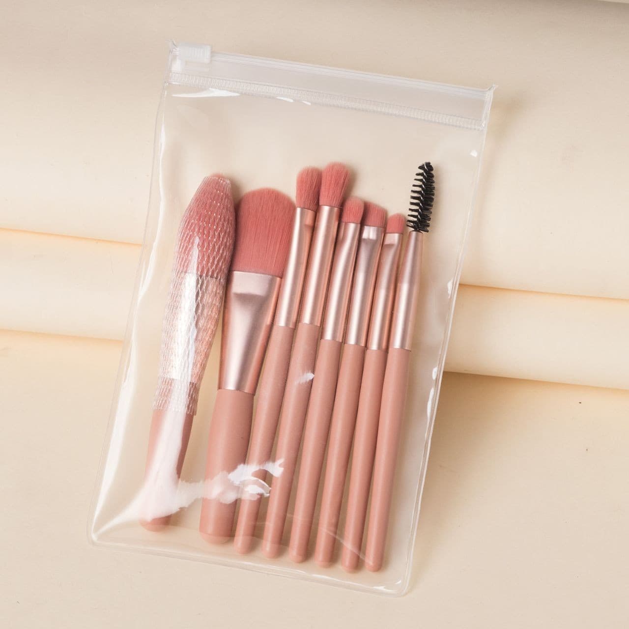 8-Piece Mini Makeup Brush Set, Morandi Macaron Eyeshadow Brush, Soft Bristles, Beginner-Friendly, Portable Full Set