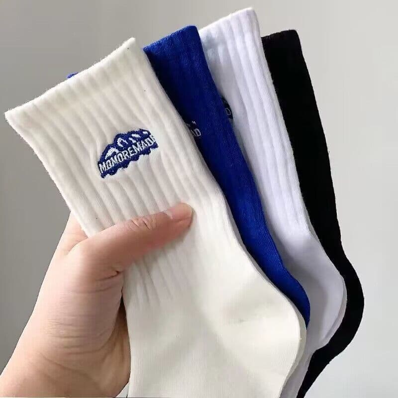 Zhuji Socks Men's Mid-Calf Socks Trendy Sports Socks Ins Snow Mountain Long Socks Simple and Versatile Couple Casual Socks