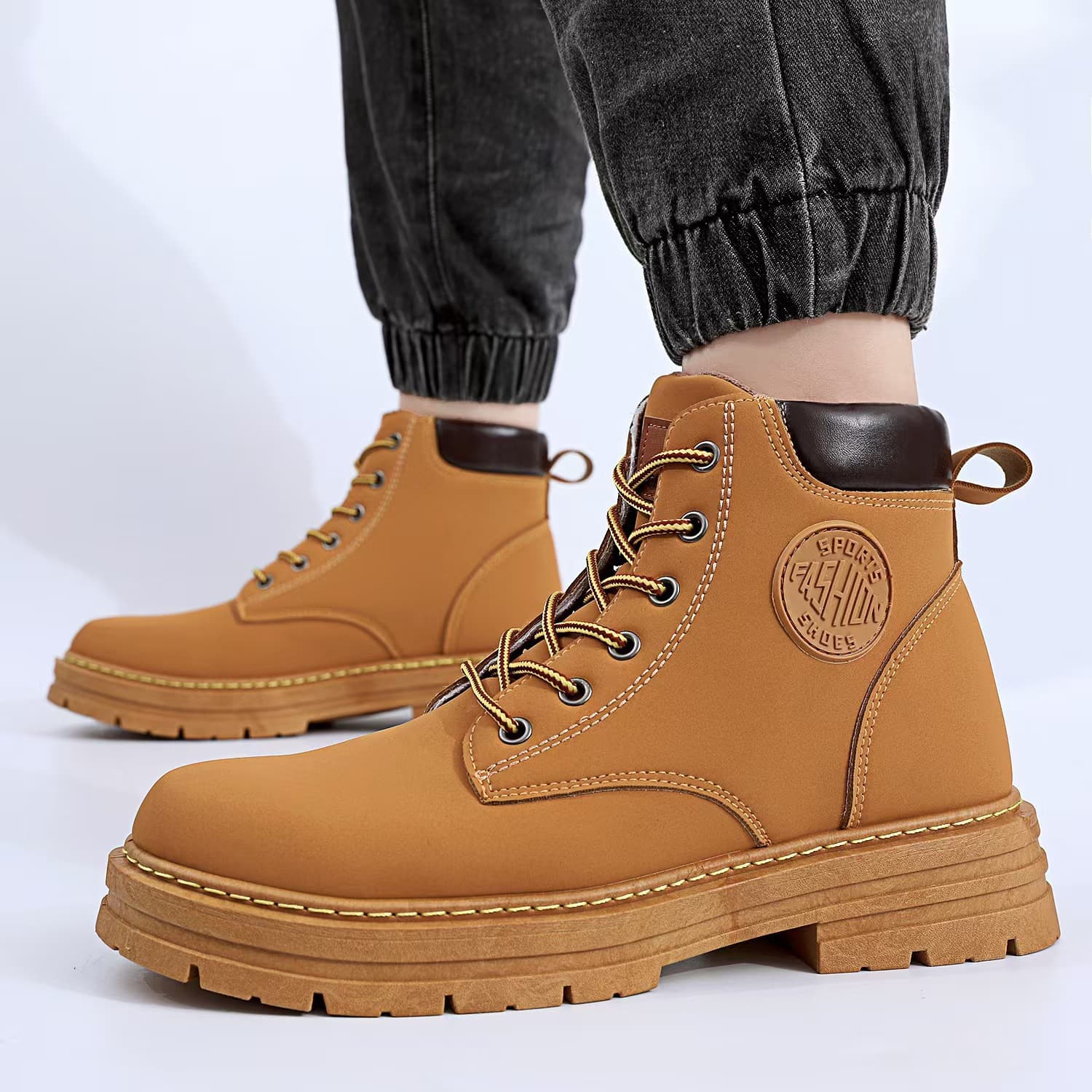 Labor protection shoes men's 2025 winter construction site wear-resistant construction work Martin boots workwear waterproof non-slip mountaineering sports