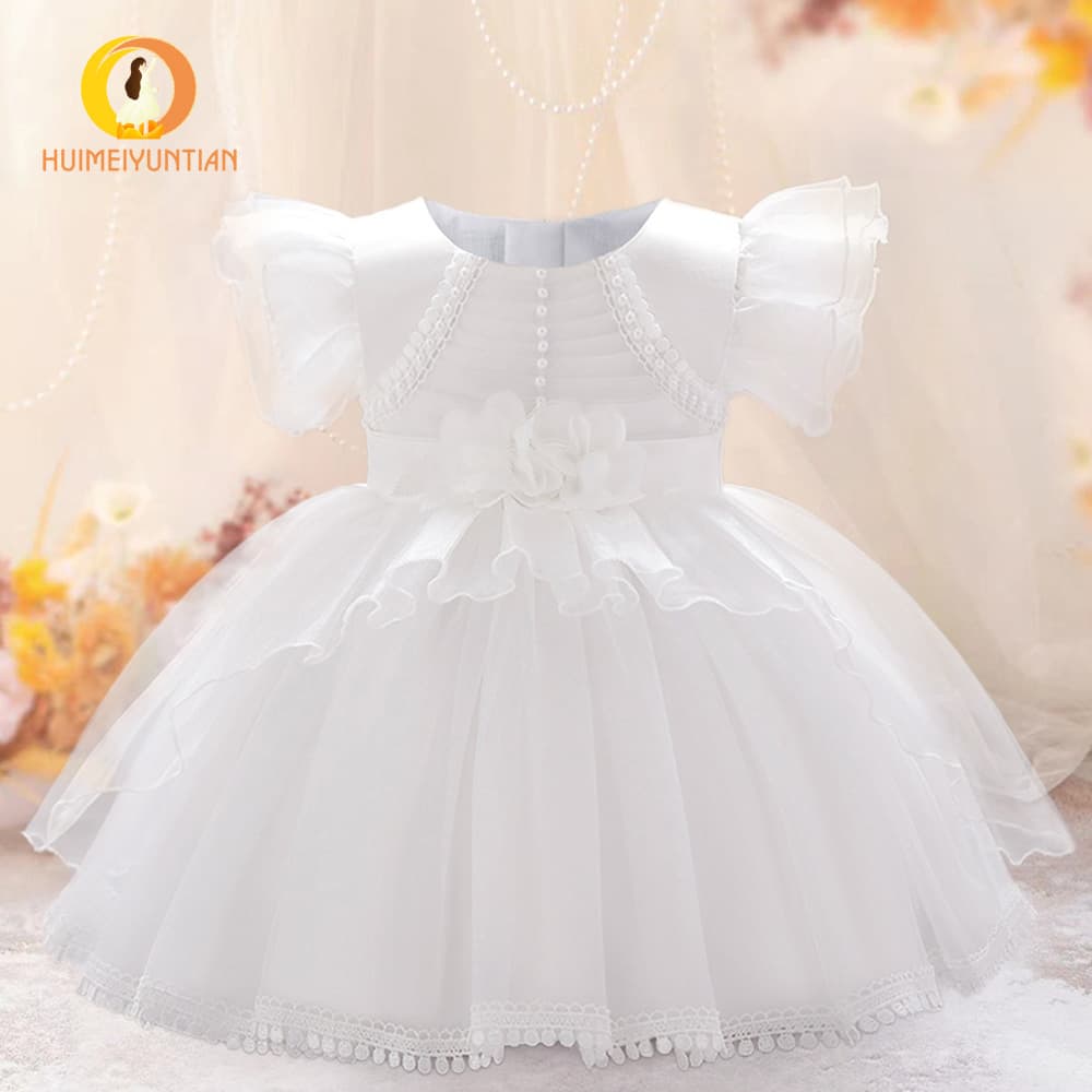 Girls 2026 Summer New Dress Baby Birthday Gown Performance Tutu Princess Dress Summer Clothing