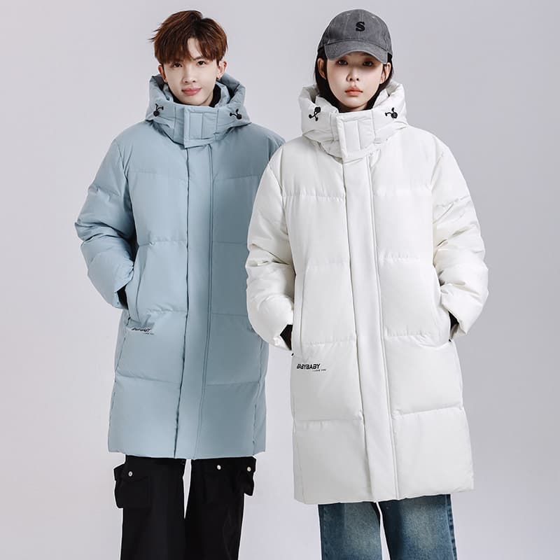 New Cross-Border Mid-Length Extreme Cold Series Couple Down Jacket Unisex Winter Trendy Brand Thickened Winter Wear Warm Coat