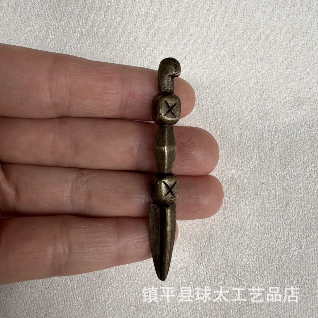 Brass Retro Small Vajra Pendant for Men and Women, Couple Gift, Copper Craft Wholesale