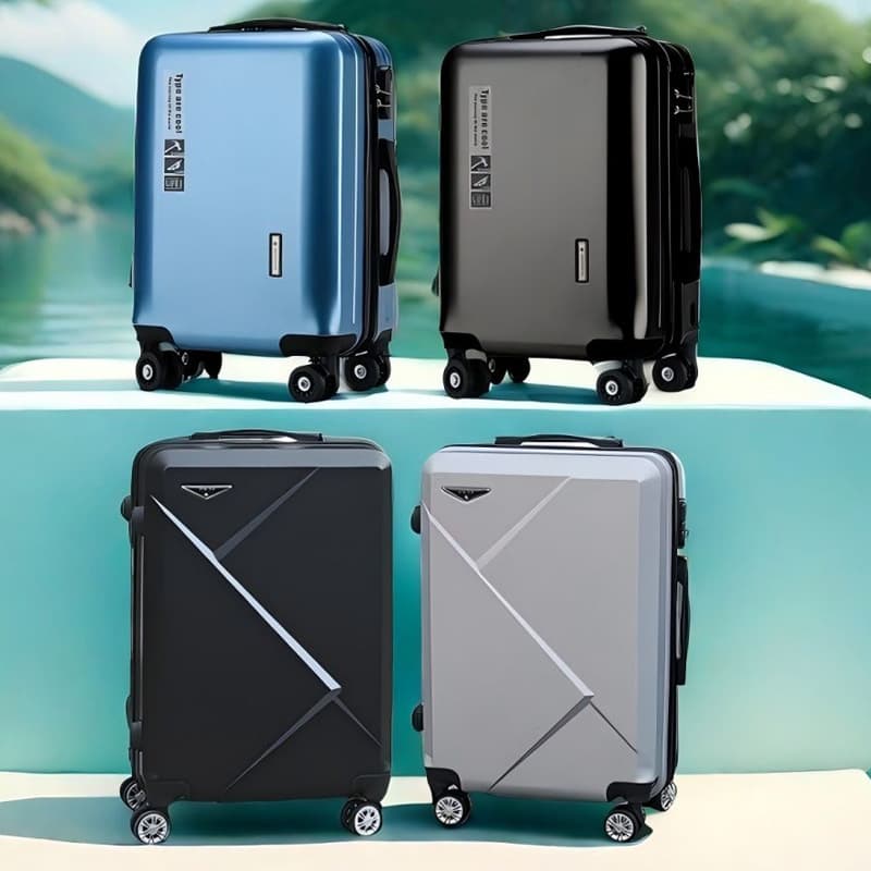 Luggage with Spinner Wheels, 24-inch Leather Suitcase, 20-inch Carry-on Travel Bag, Direct from Manufacturer Wholesale and Drop Shipping
