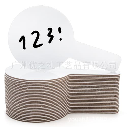 Custom Double-Sided Erasable Auction Bidding Paper Handheld Gray Board Whiteboard, Double-Sided Whiteboard, Small Whiteboard