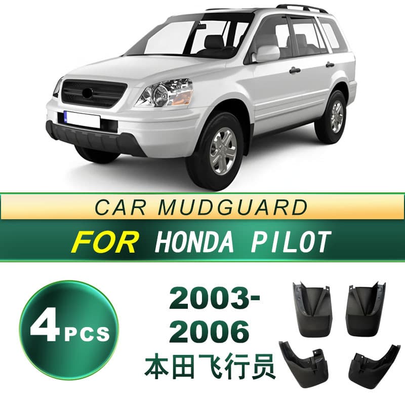 Compatible with 2003-2006 Honda Pilot Car Tire Mud Flaps Soft Rubber Mudguard Modification Accessories
