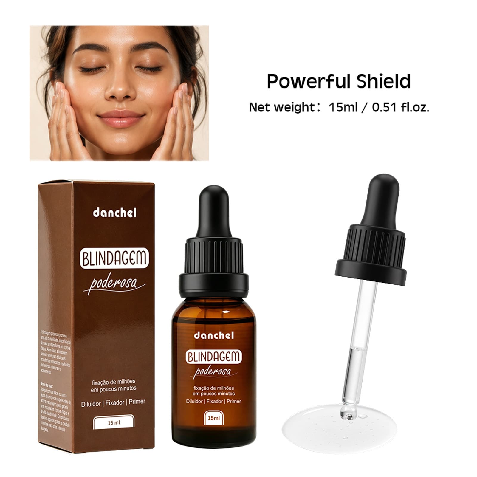 Cross-border danchel multi-effect pre-makeup setting diluent, three-in-one pre-makeup, exclusively for cross-border use in Latin America and Brazil