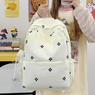 Cross-Border New Lightweight Backpack for Middle School Girls, Large Capacity Elementary School Student Backpack, Simple Fashion Versatile Bag