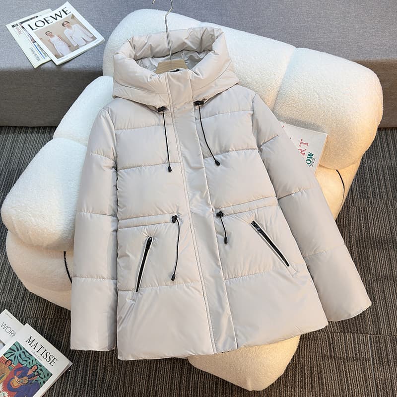 European and American Export 2025 New Cotton Coat Women Long Hooded Cotton Jacket Thickened Slimming Padded Coat Fashionable Outerwear