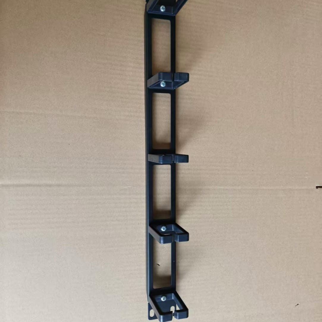 Four-ring cable management rack, five-ring cable management rack, metal and plastic five-ring cable management rack