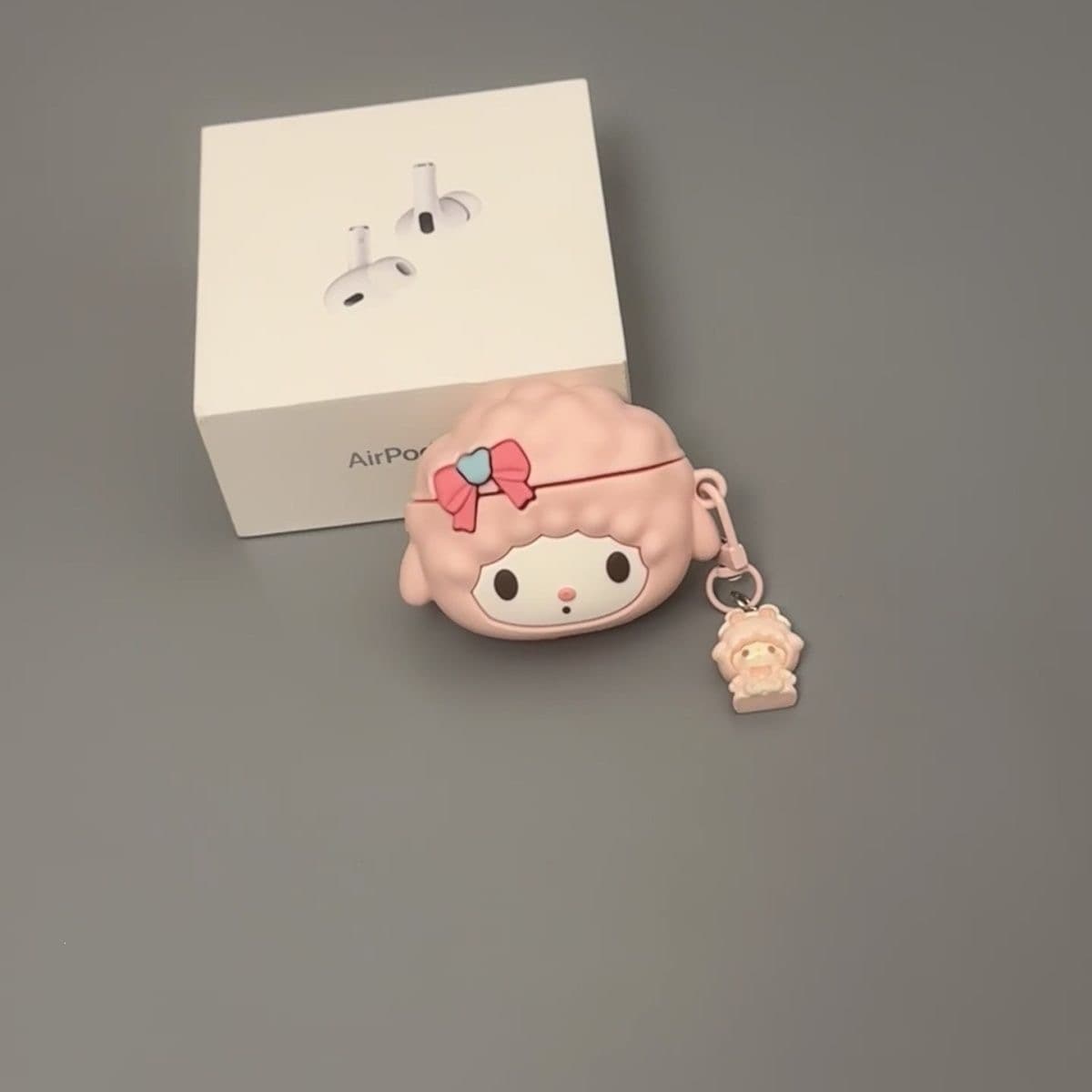 Melody Sheep AirPods Case Compatible with Apple Pro 2/4/3 Gen Silicone Soft Shell Anti-Drop Lanyard New
