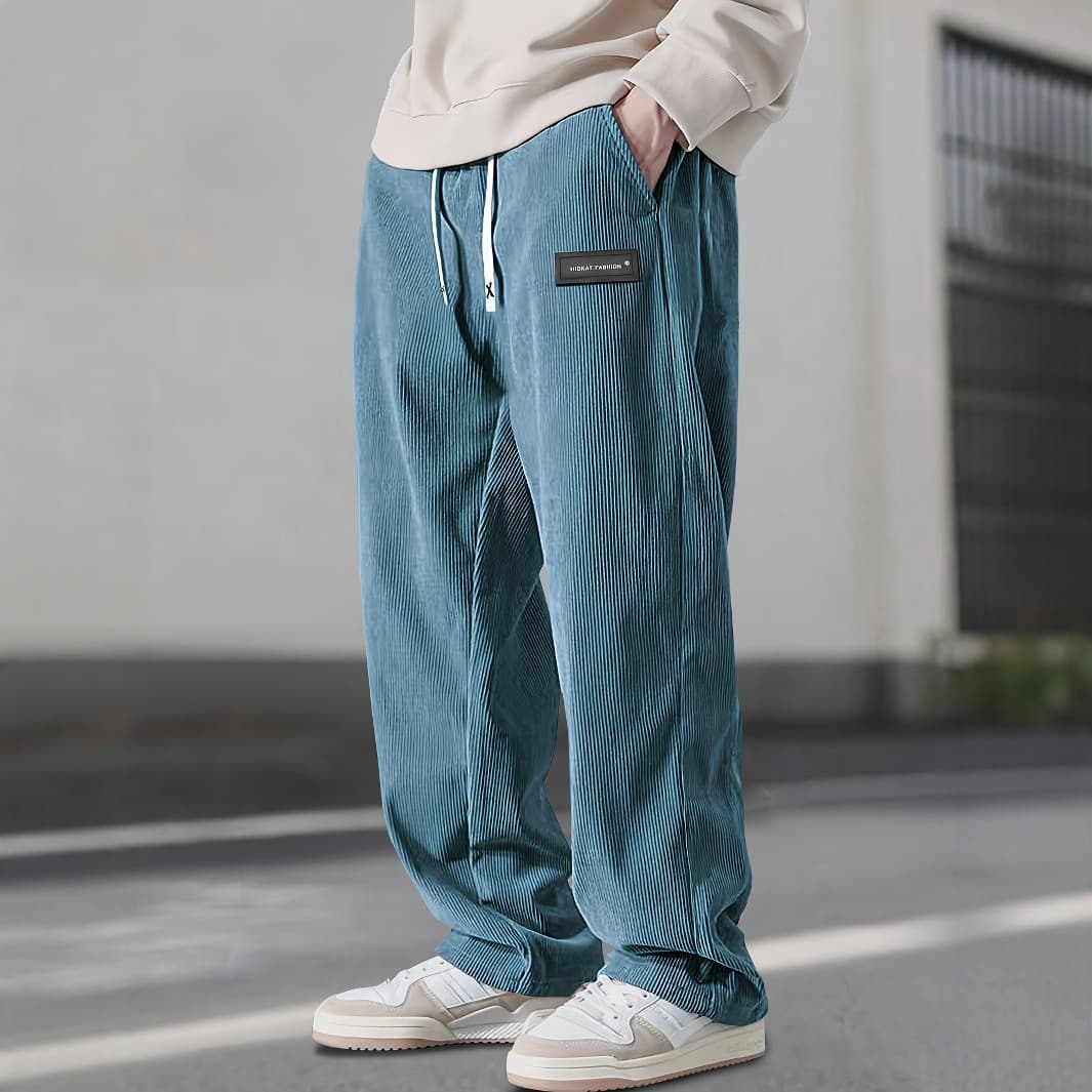 Cross-border European and American Casual Pants Amazon Bestseller Draped Smart Pants Barn Style Straight Corduroy Long Pants
